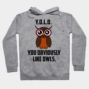 Y.O.L.O. You obviously like owls Hoodie